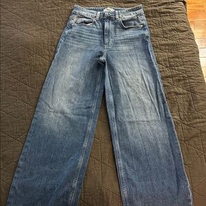 PAIGE Light Blue Sasha Wide Leg Jeans